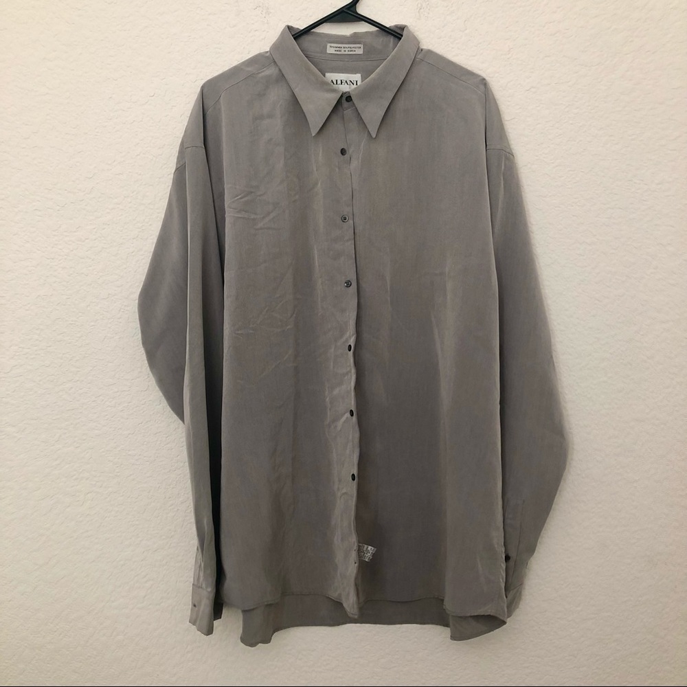 Alfani Men’s Rayon & Polyester Blend Button Down Shirt